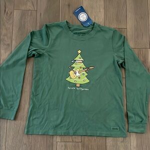 Life is Good Women’s Green Christmas Tree Shirt